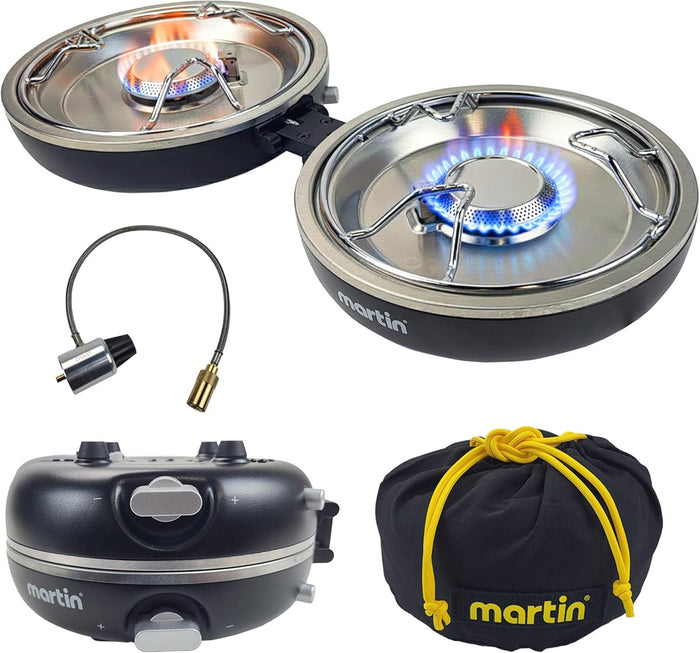 2-Burners Folding Camp Stove - 20,000 BTU