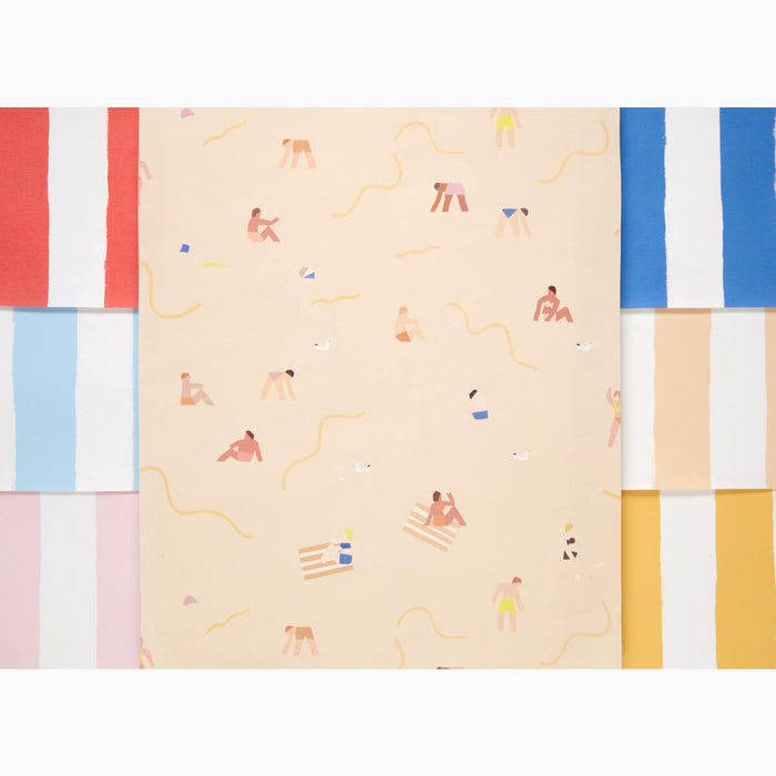 Beach Towel Stripe A Little Crabby Wallpaper
