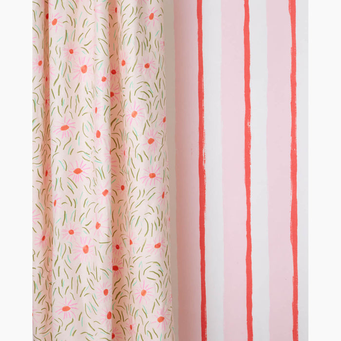 Beach Towel Stripe Shrimp Cocktail Wallpaper