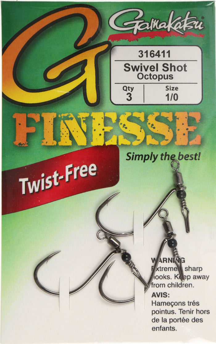 Black Swivel Shot and Hook - 3/PK