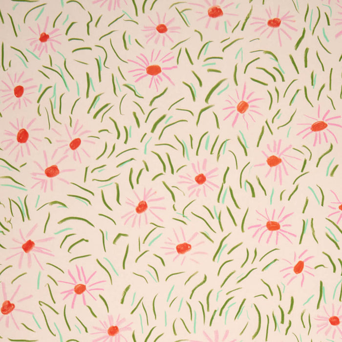 Dune Flowers Pink Poppies Wallpaper