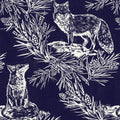 Fox In The Snow Nightfall Wallpaper