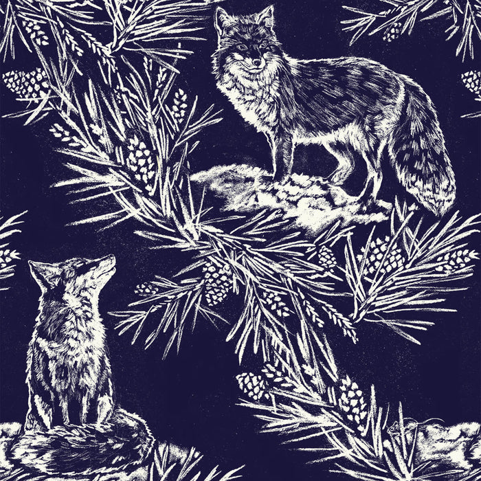 Fox In The Snow Nightfall Wallpaper