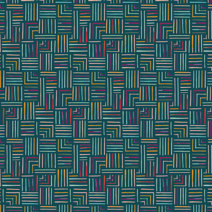 Milledge Navy Multi Wallpaper