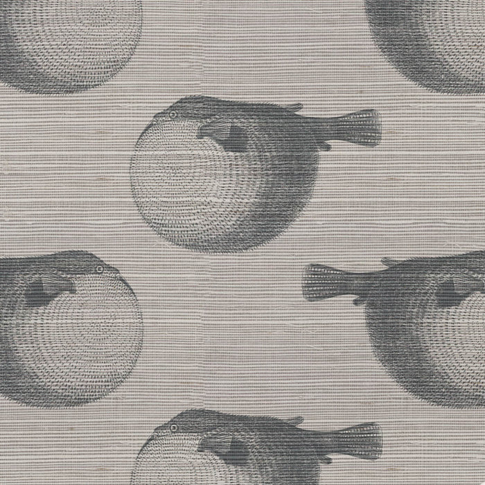 Mr. Blow Velvet Underground Grasscloth Wallpaper