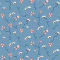 Olivia Porcelain Blue Wallpaper