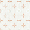 Petite Cross + Dot Peach Grasscloth Wallpaper