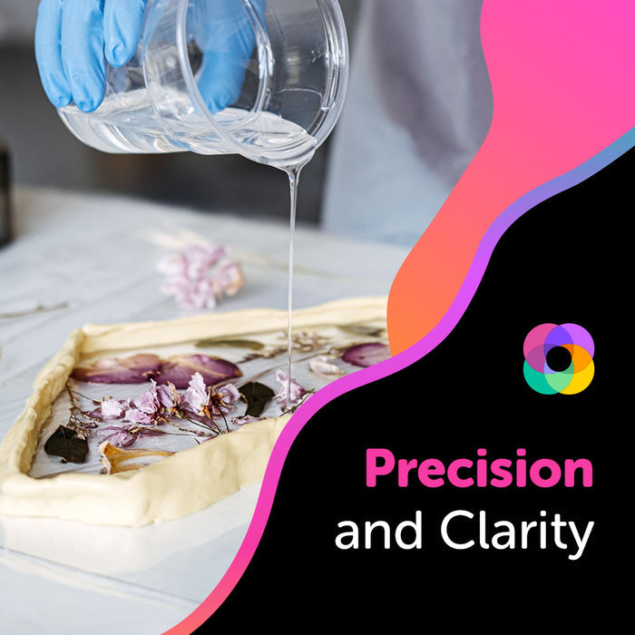 Resin Art® Precision Pour Epoxy Resin UK Crystal clear, bubble-free, and heat-resistant. Perfect for jewellery, coasters, table tops, and coatings.
