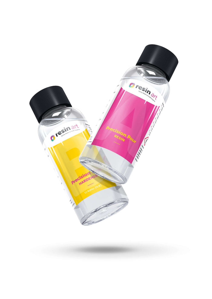 Resin Art® Precision Pour Epoxy Resin UK Crystal clear, bubble-free, and heat-resistant. Perfect for jewellery, coasters, table tops, and coatings.