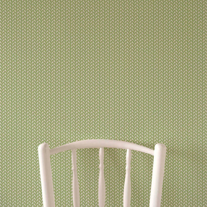 Tiny Tulips Green Wallpaper