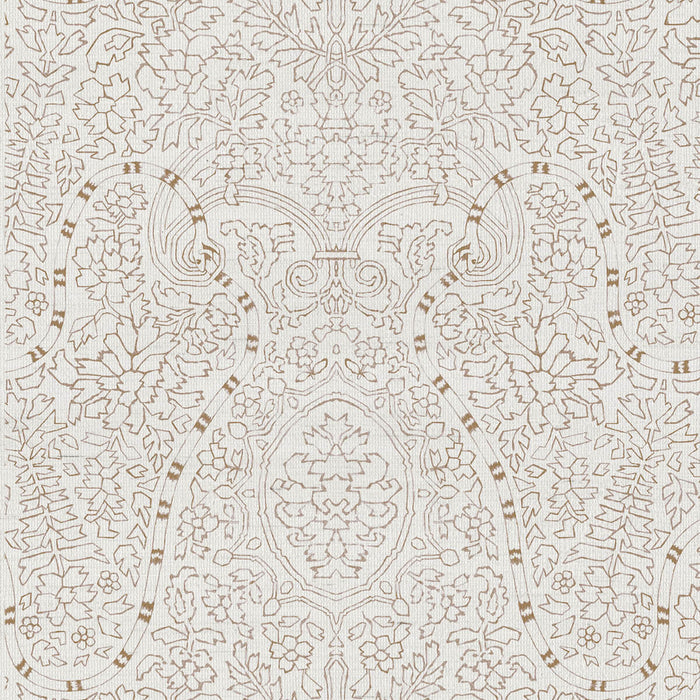 Uroboros Bronze Grasscloth Wallpaper